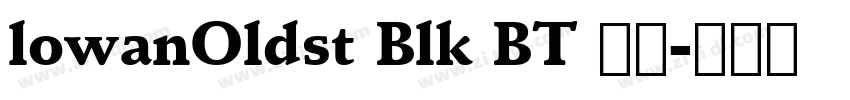 lowanOldst Blk BT 常规字体转换